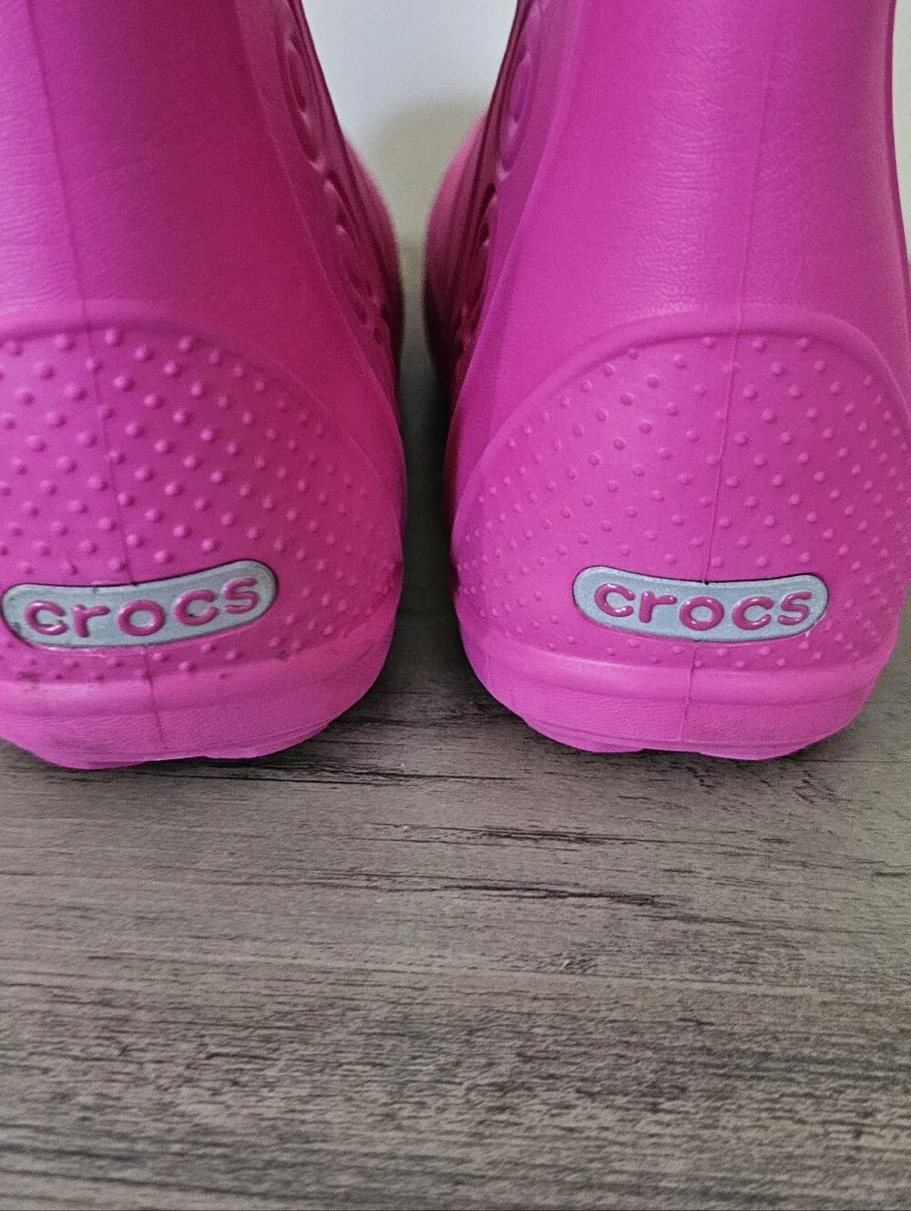 CROCS Kids Hot Pink Rain Boots with Butterfly Charm Toddler Girl C 13